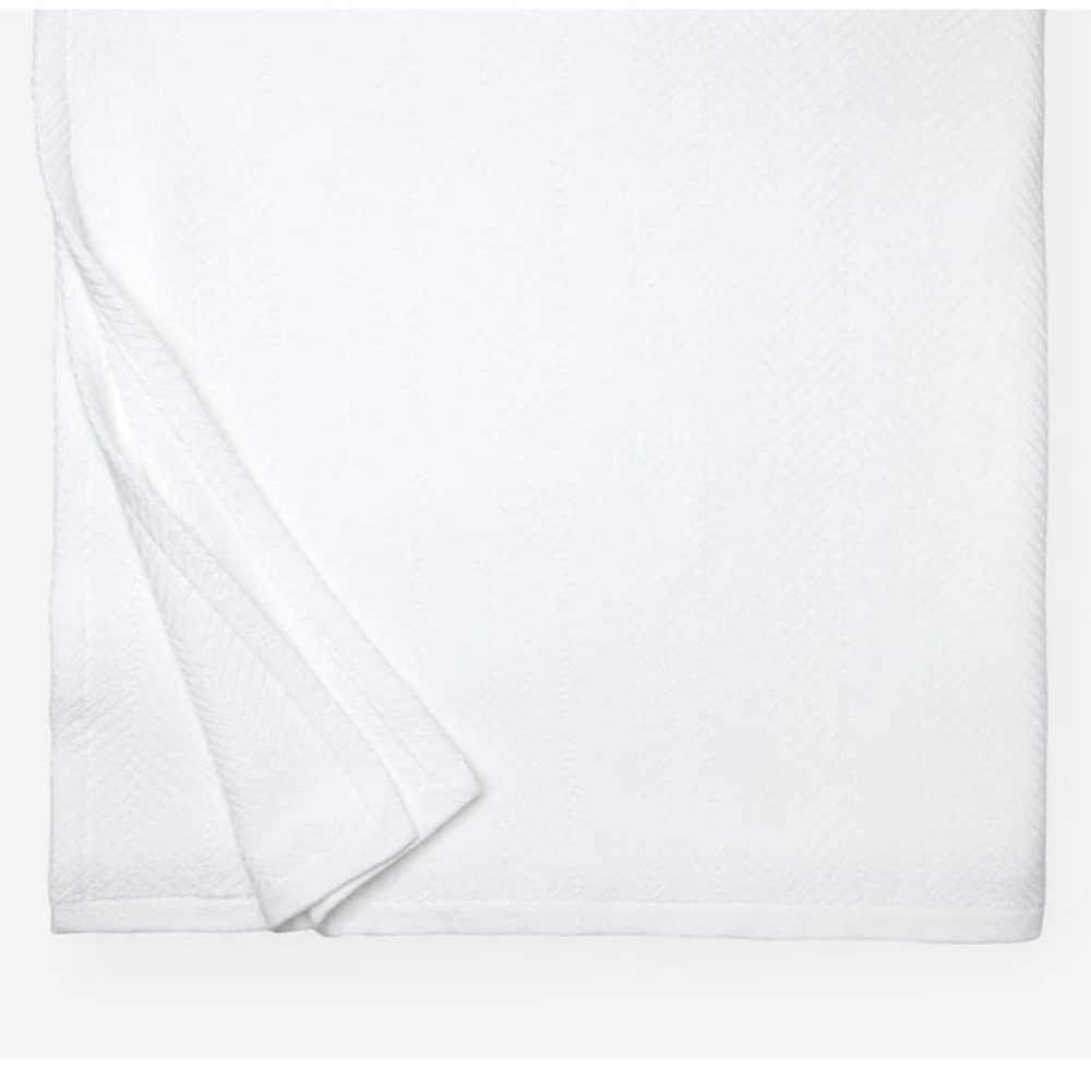 SFERRA White Fine Linend Blanket